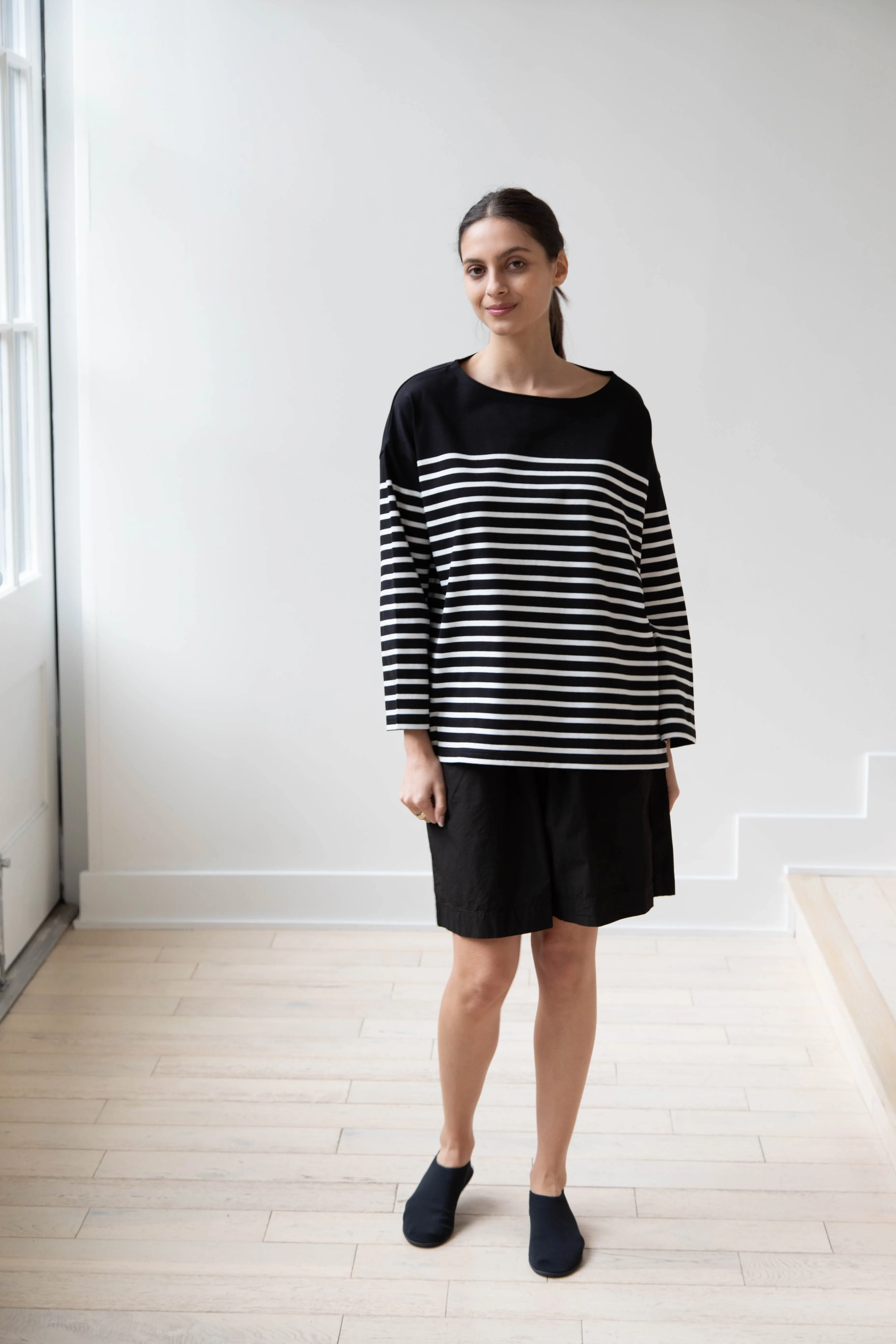 Laboratory | Striped Pullover in Black & White