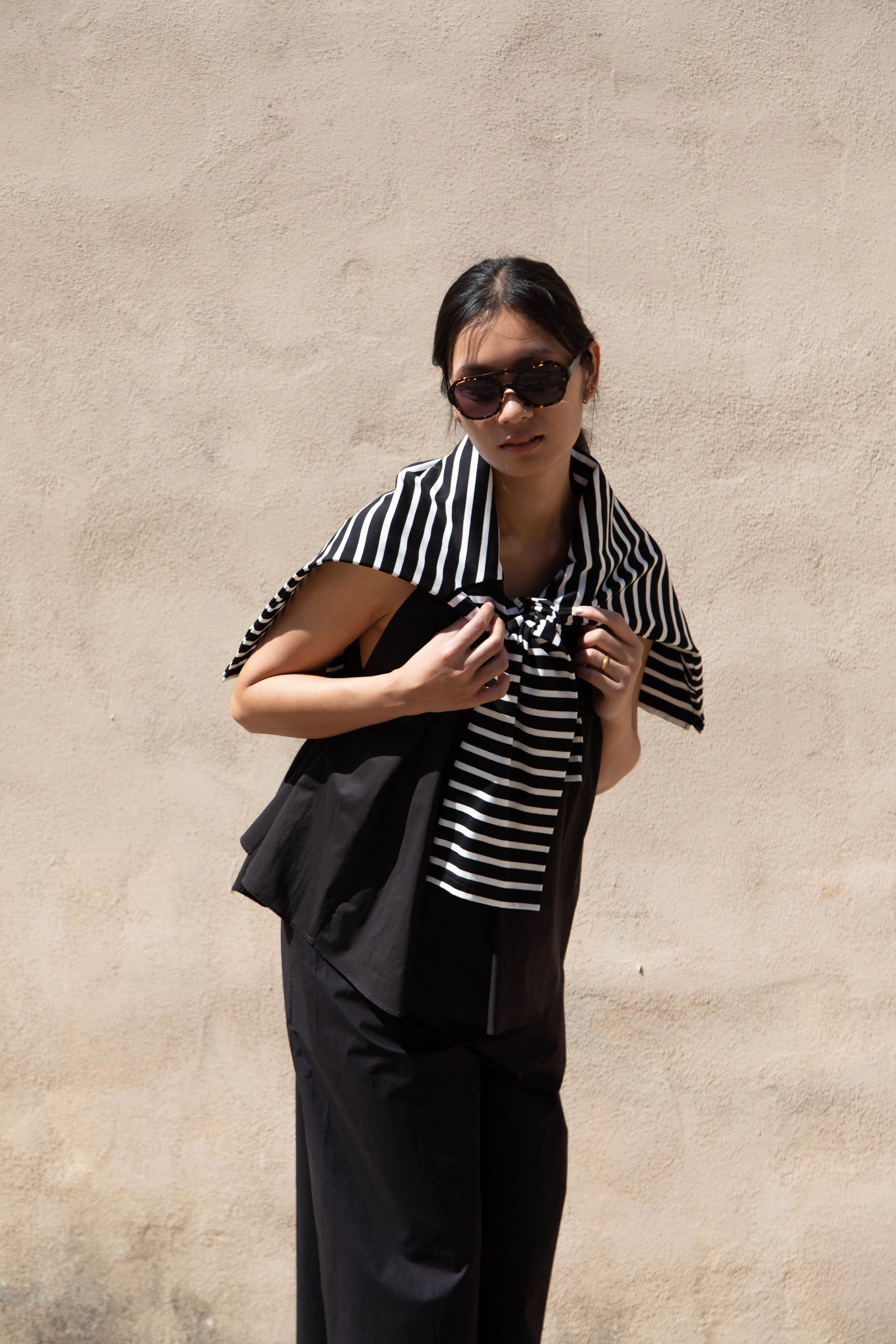 Laboratory | Striped Pullover in Black & White