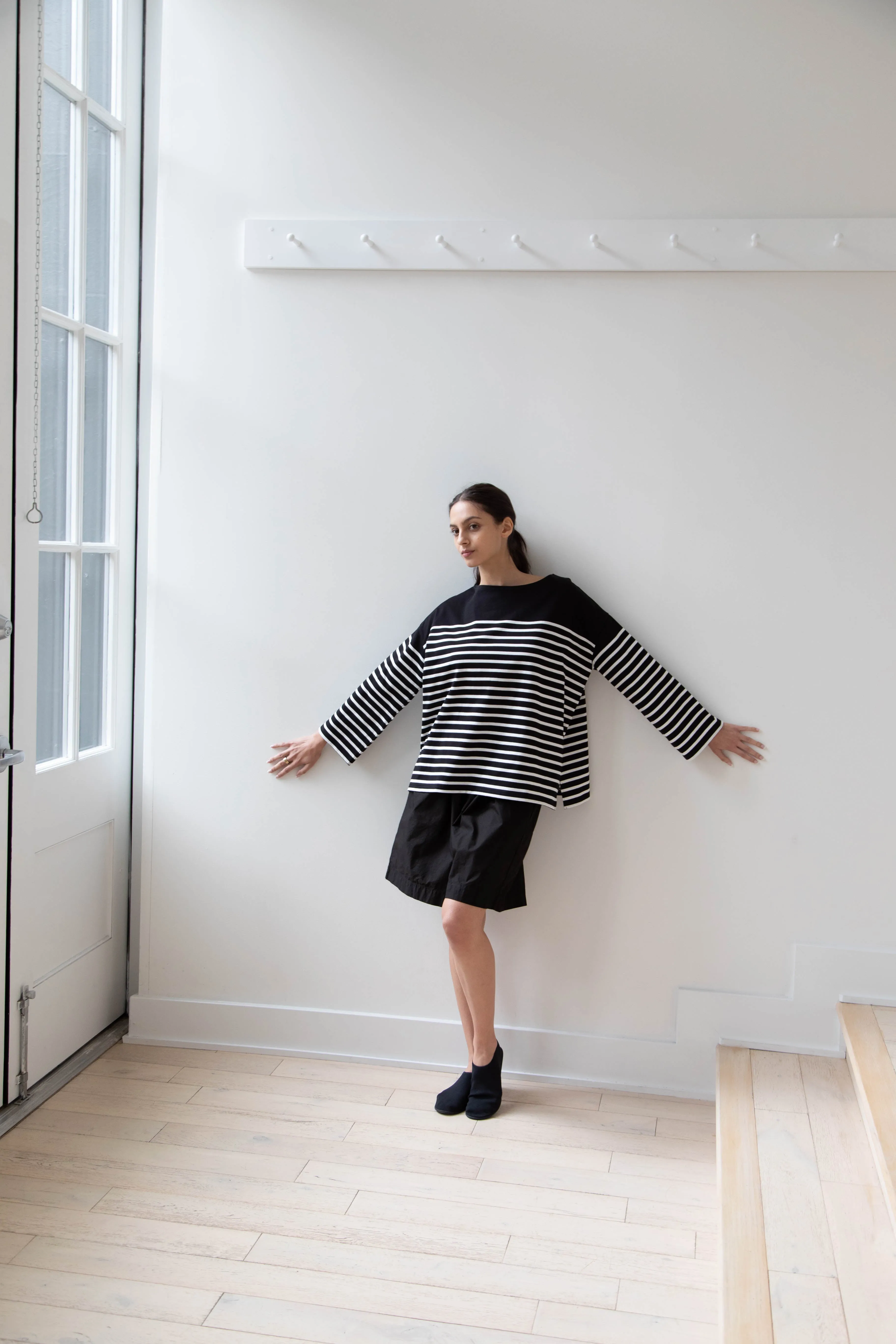 Laboratory | Striped Pullover in Black & White