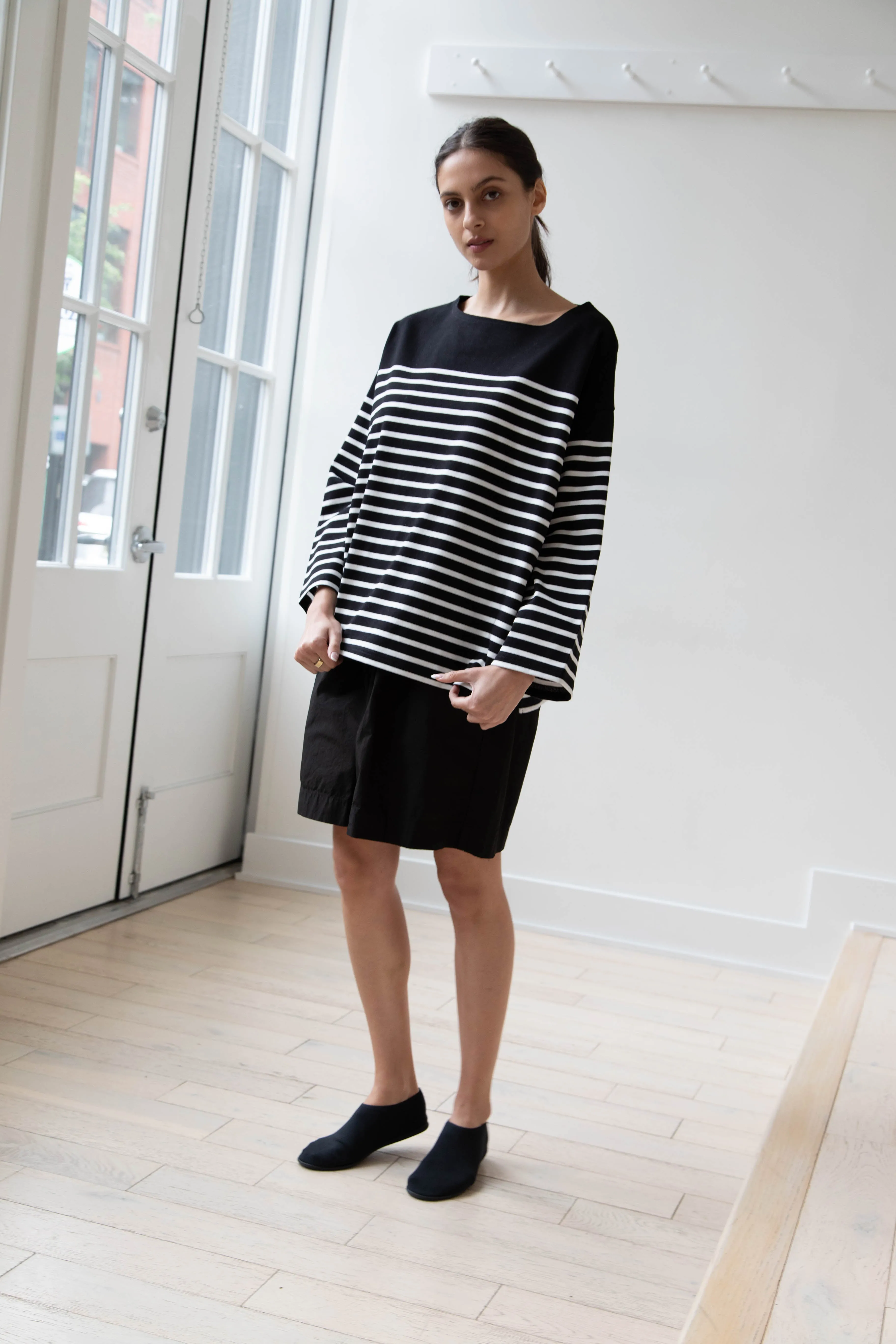 Laboratory | Striped Pullover in Black & White