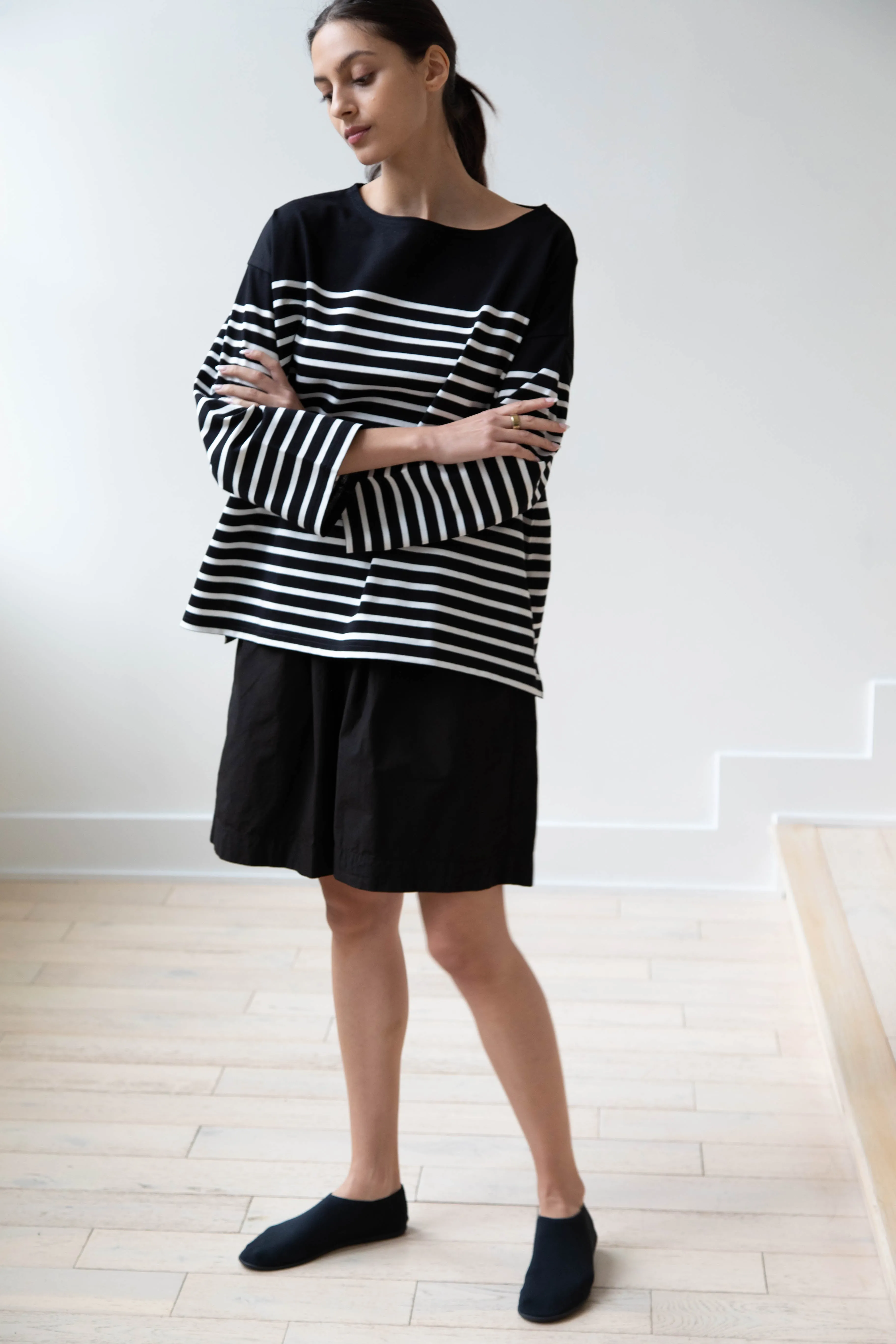 Laboratory | Striped Pullover in Black & White