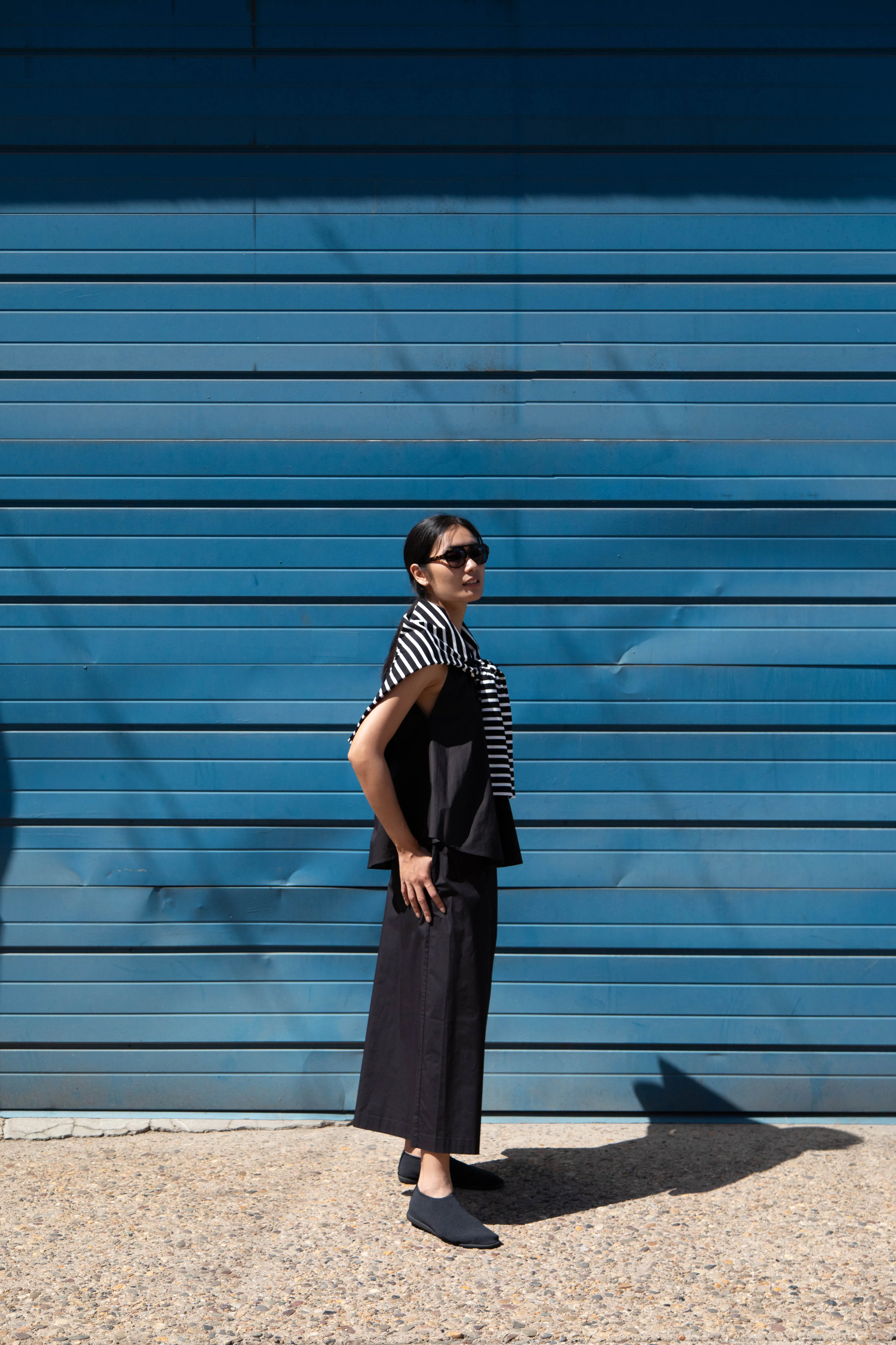 Laboratory | Striped Pullover in Black & White