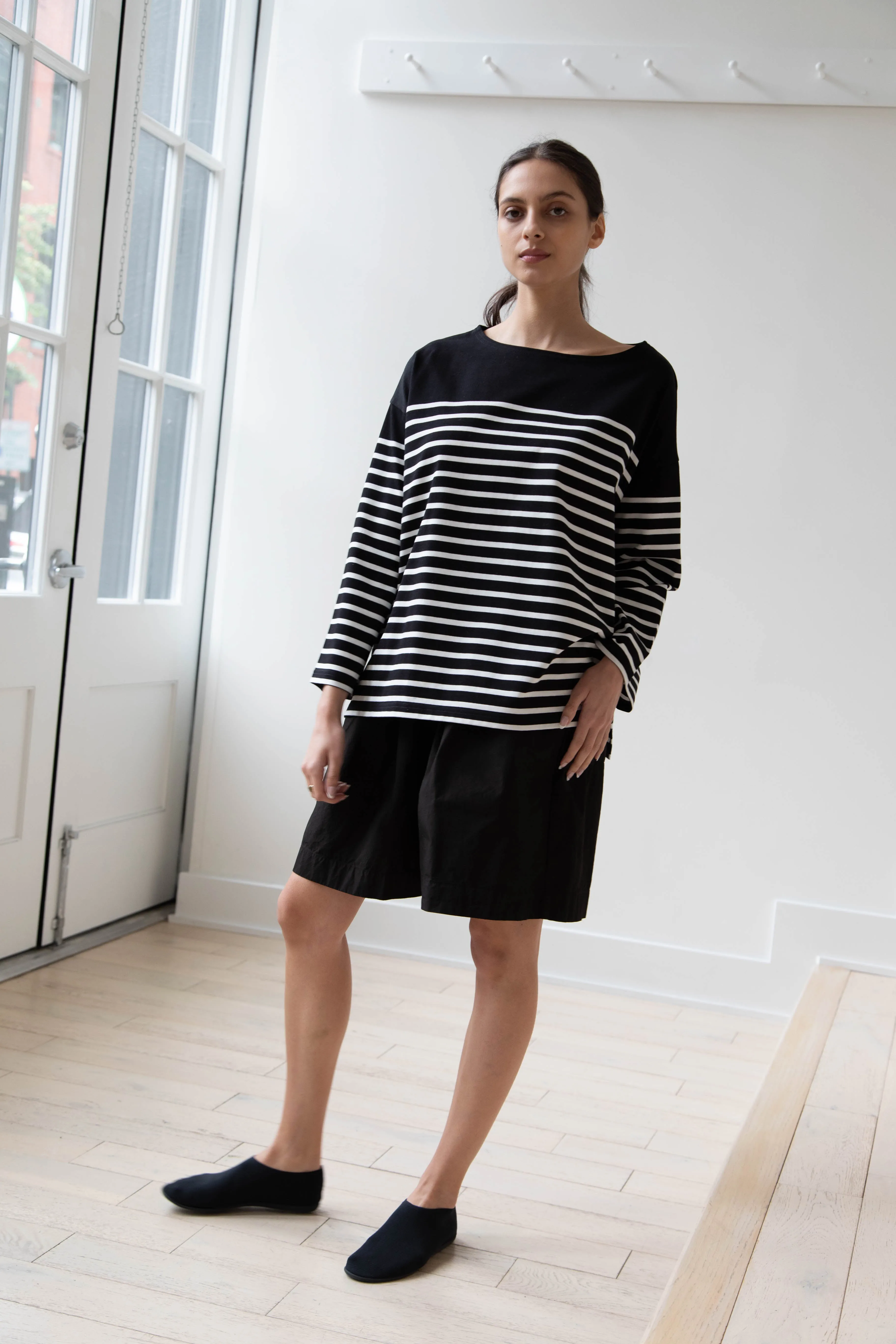 Laboratory | Striped Pullover in Black & White