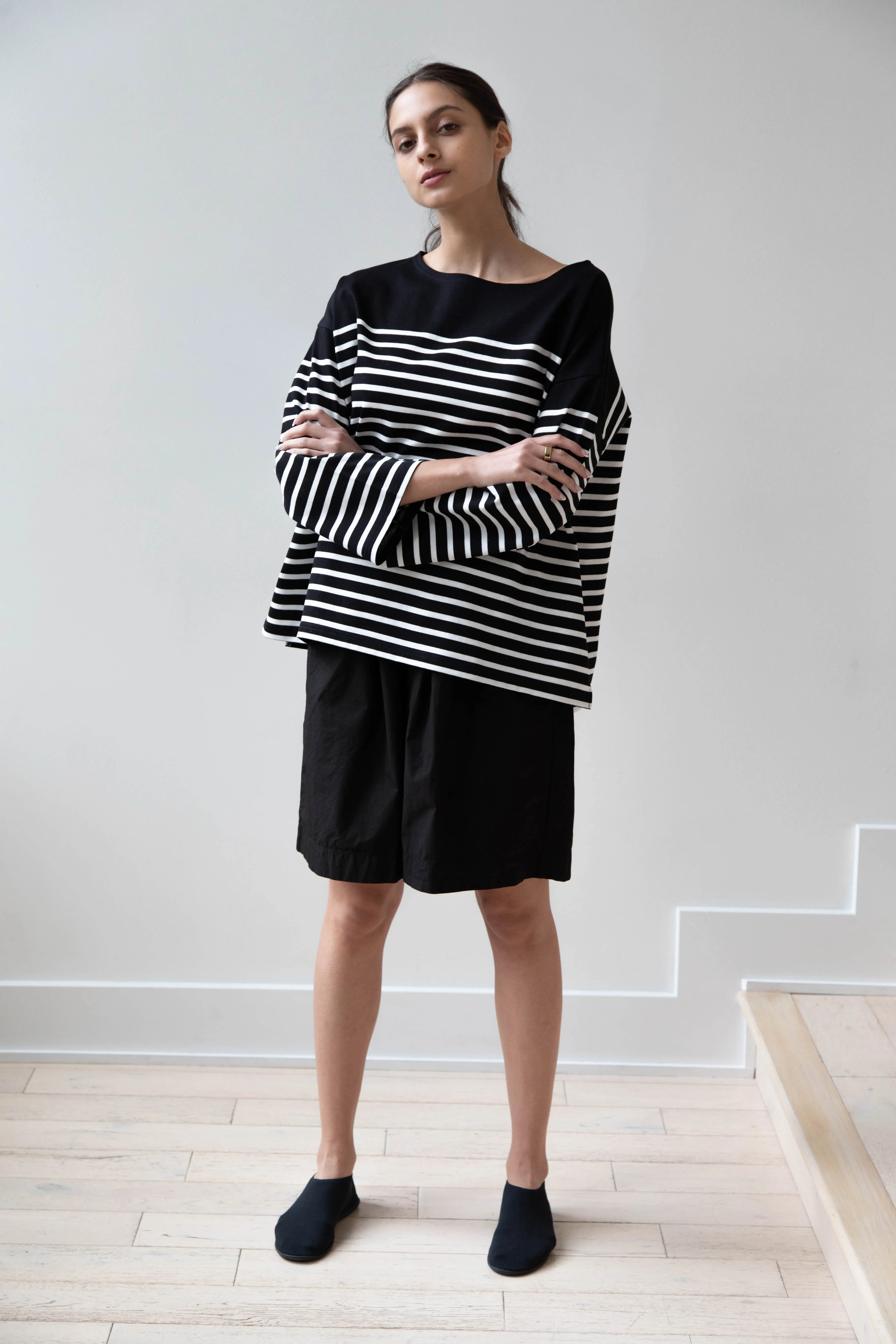 Laboratory | Striped Pullover in Black & White