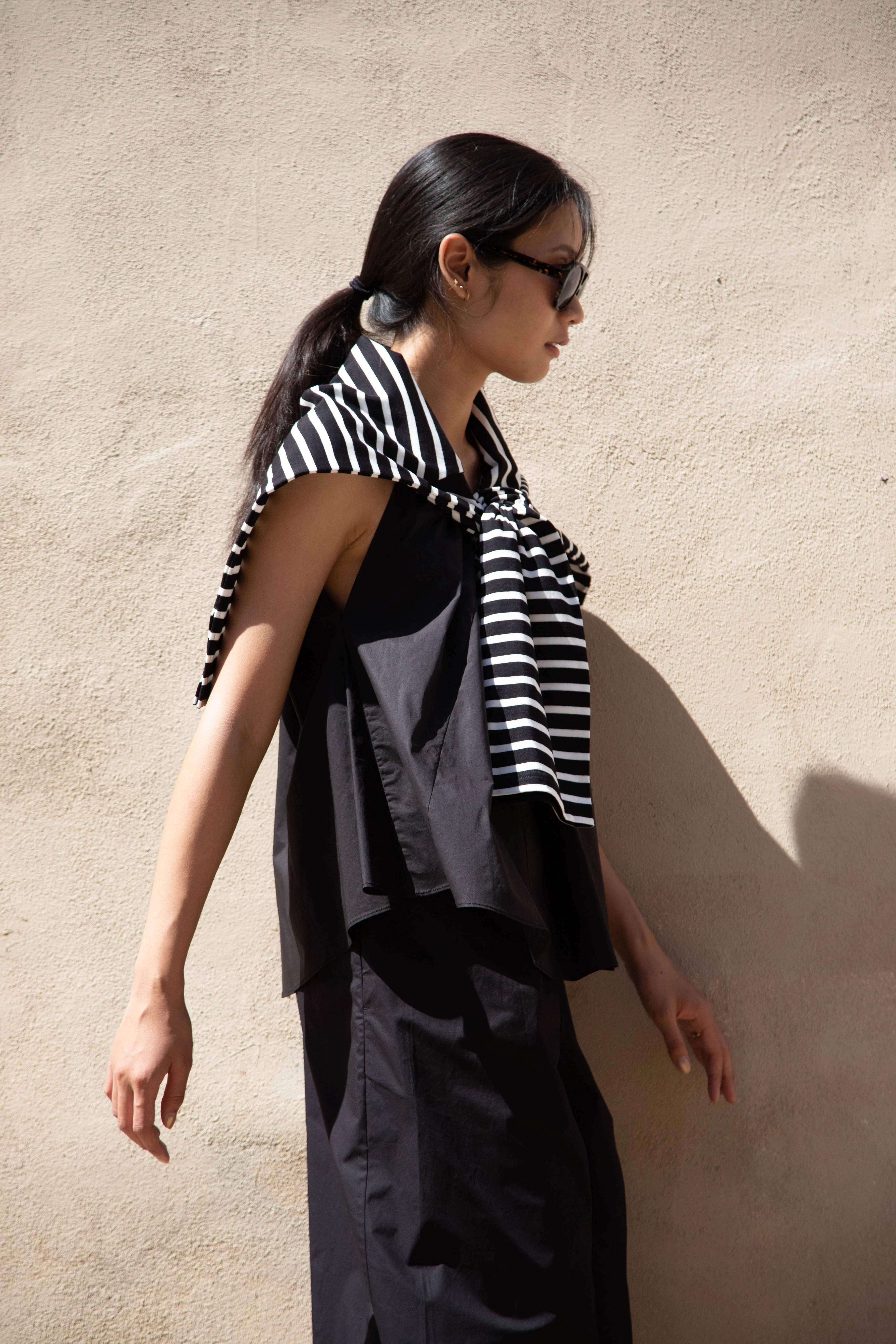 Laboratory | Striped Pullover in Black & White