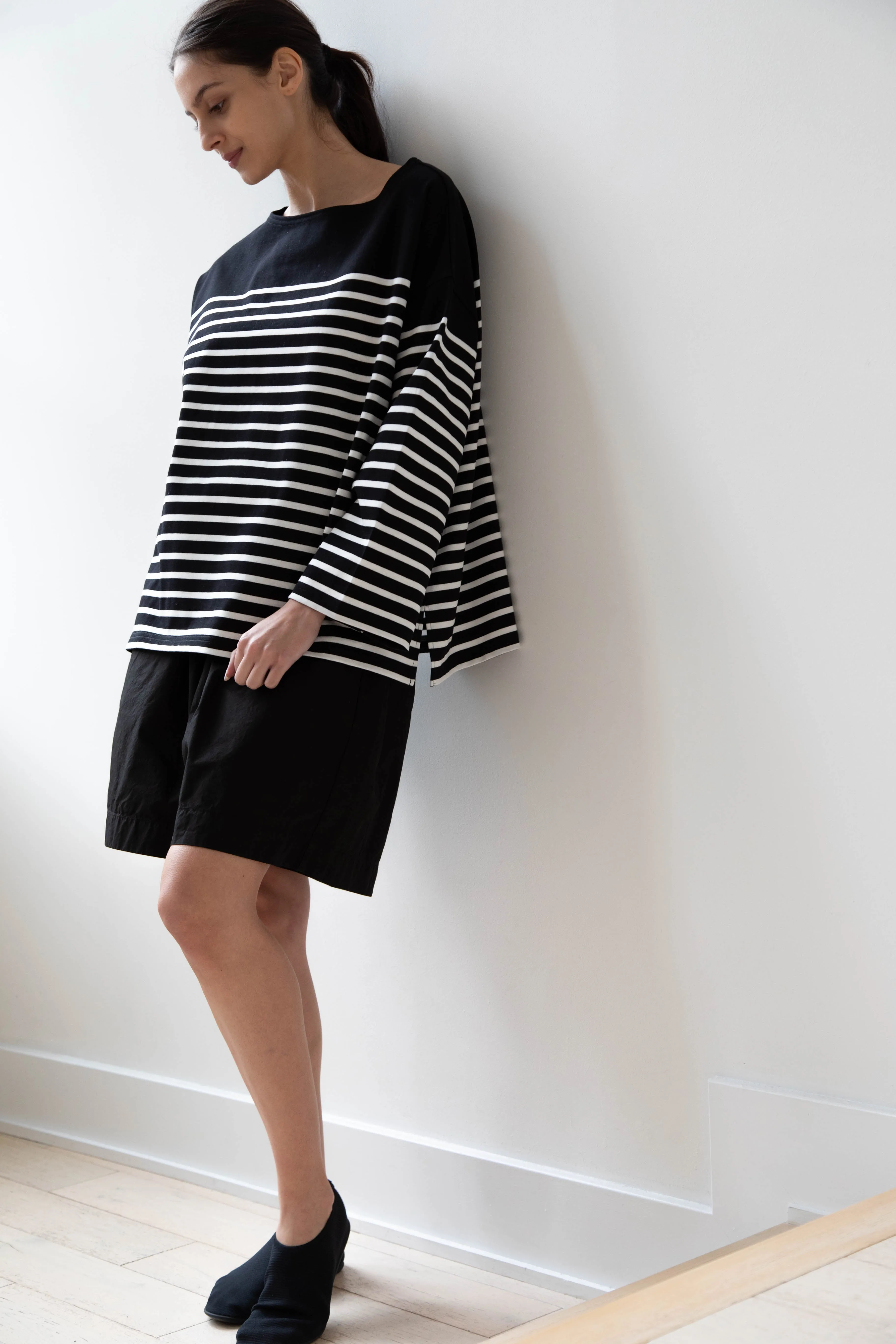 Laboratory | Striped Pullover in Black & White