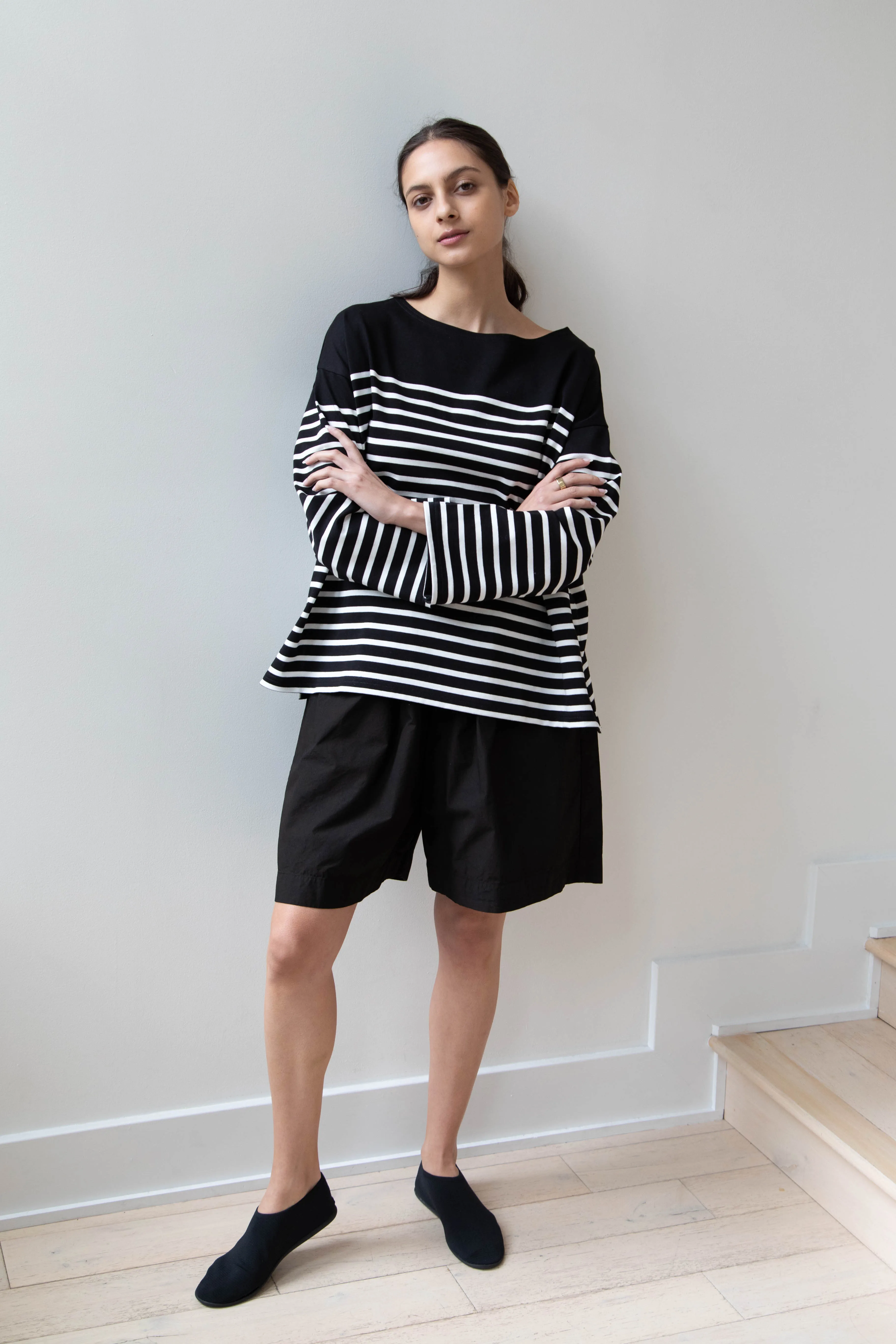 Laboratory | Striped Pullover in Black & White
