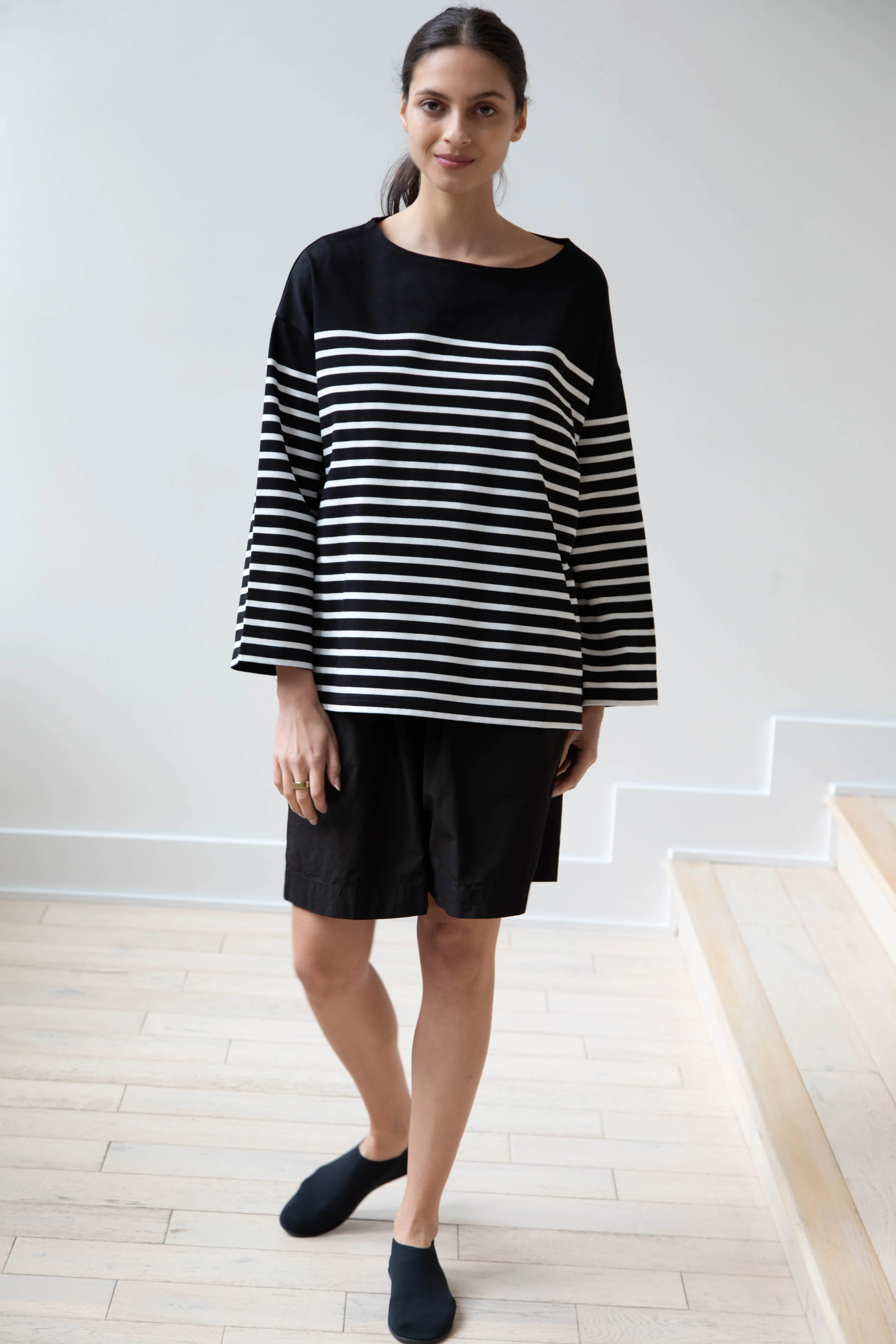 Laboratory | Striped Pullover in Black & White