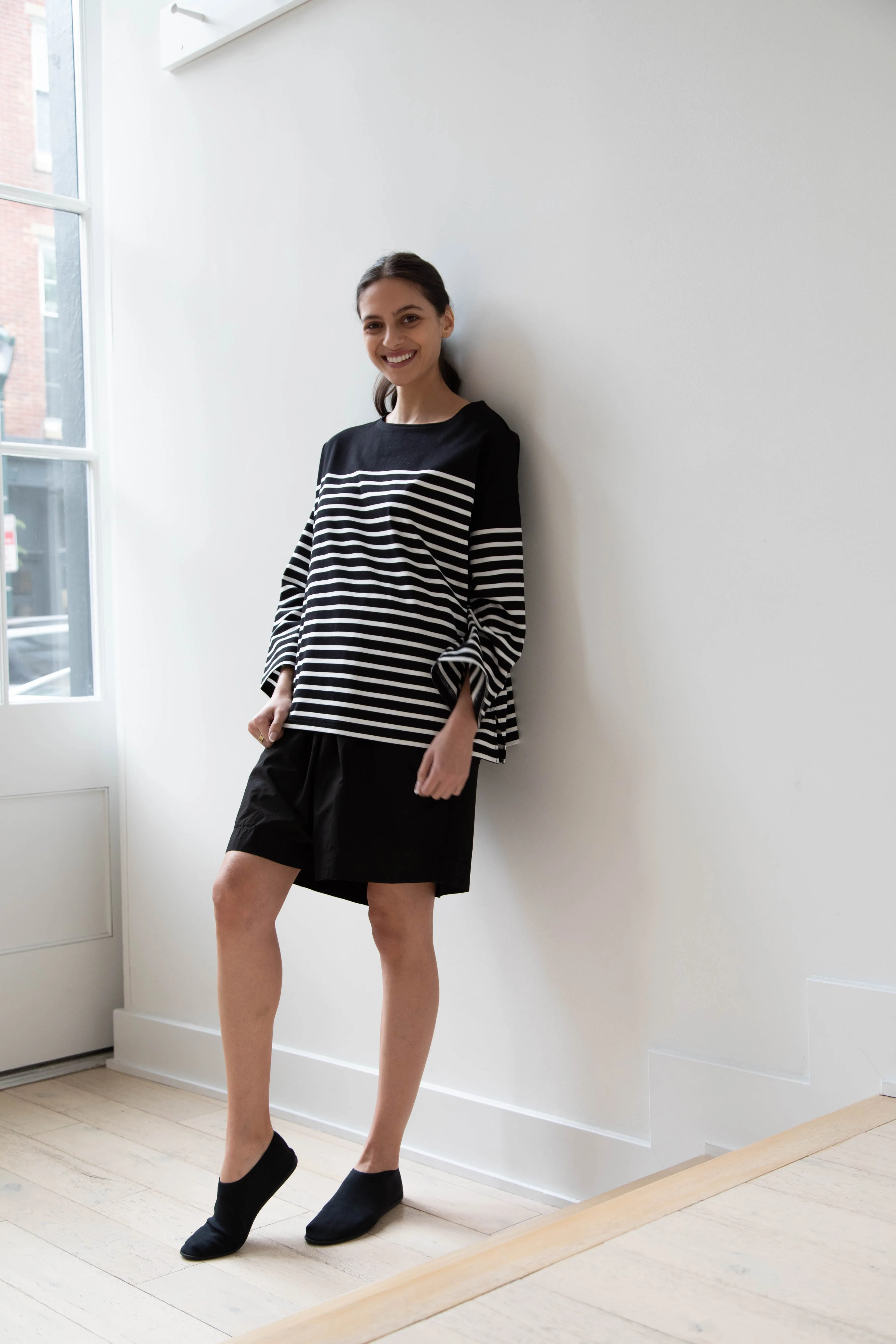 Laboratory | Striped Pullover in Black & White