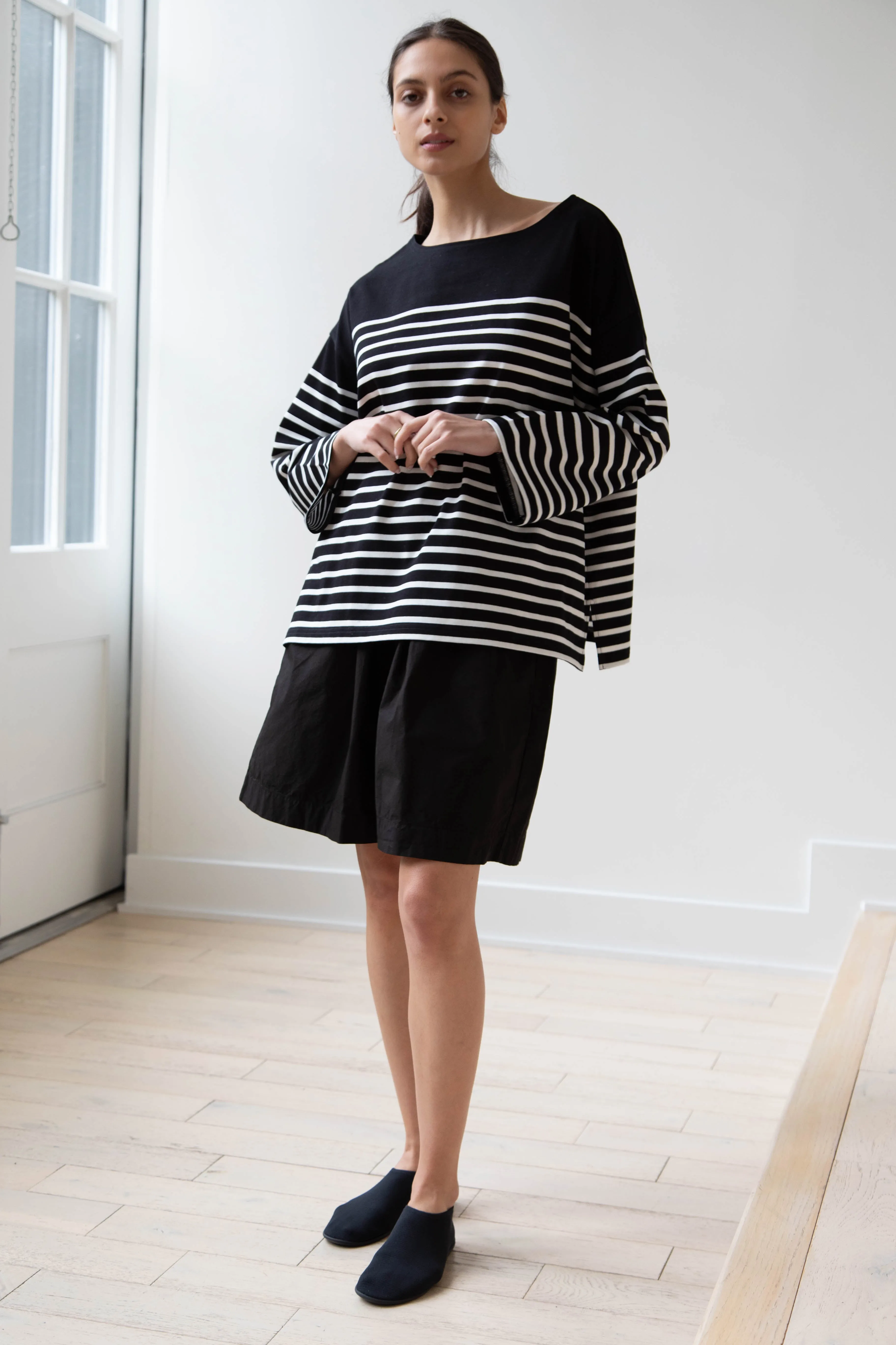 Laboratory | Striped Pullover in Black & White