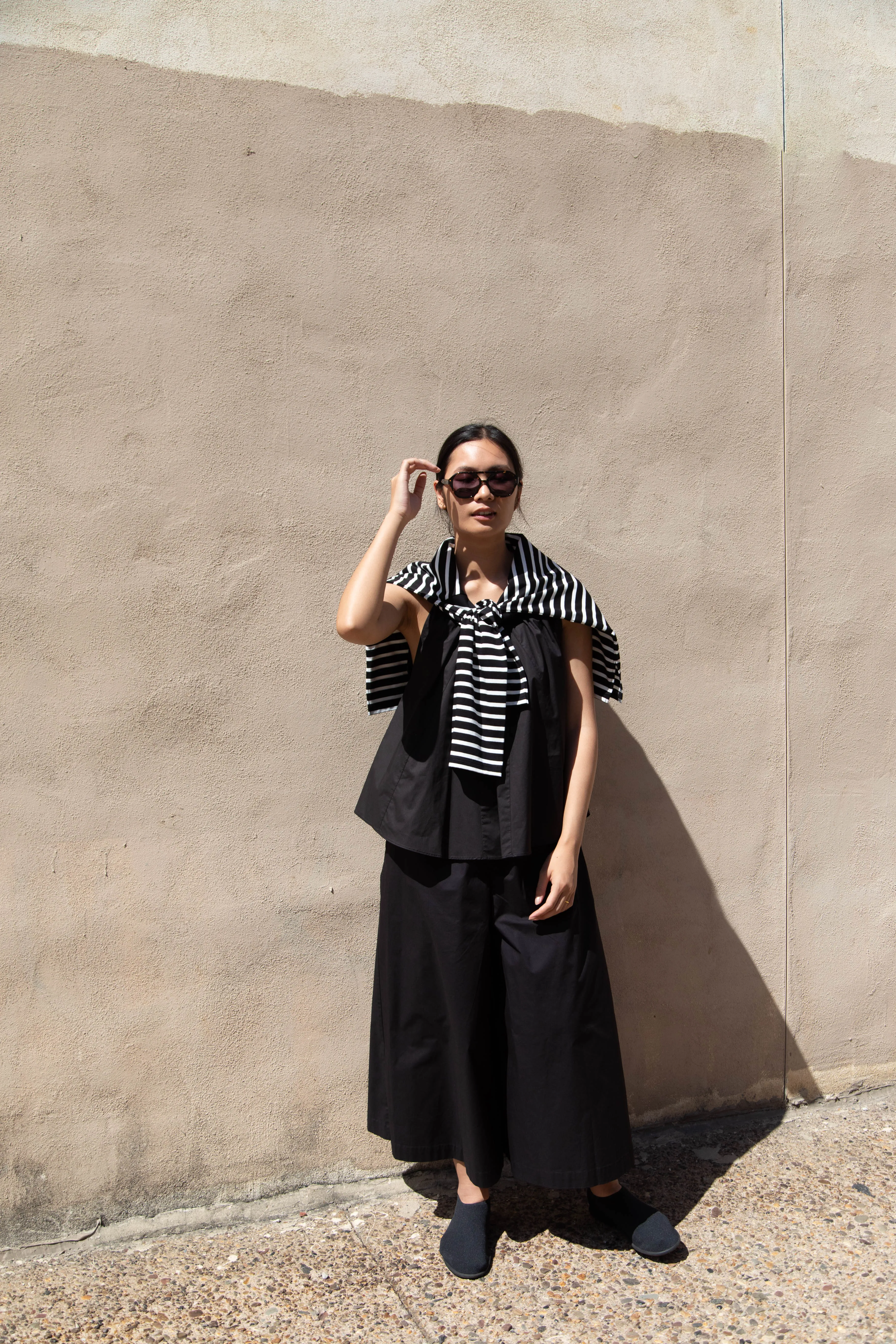 Laboratory | Striped Pullover in Black & White