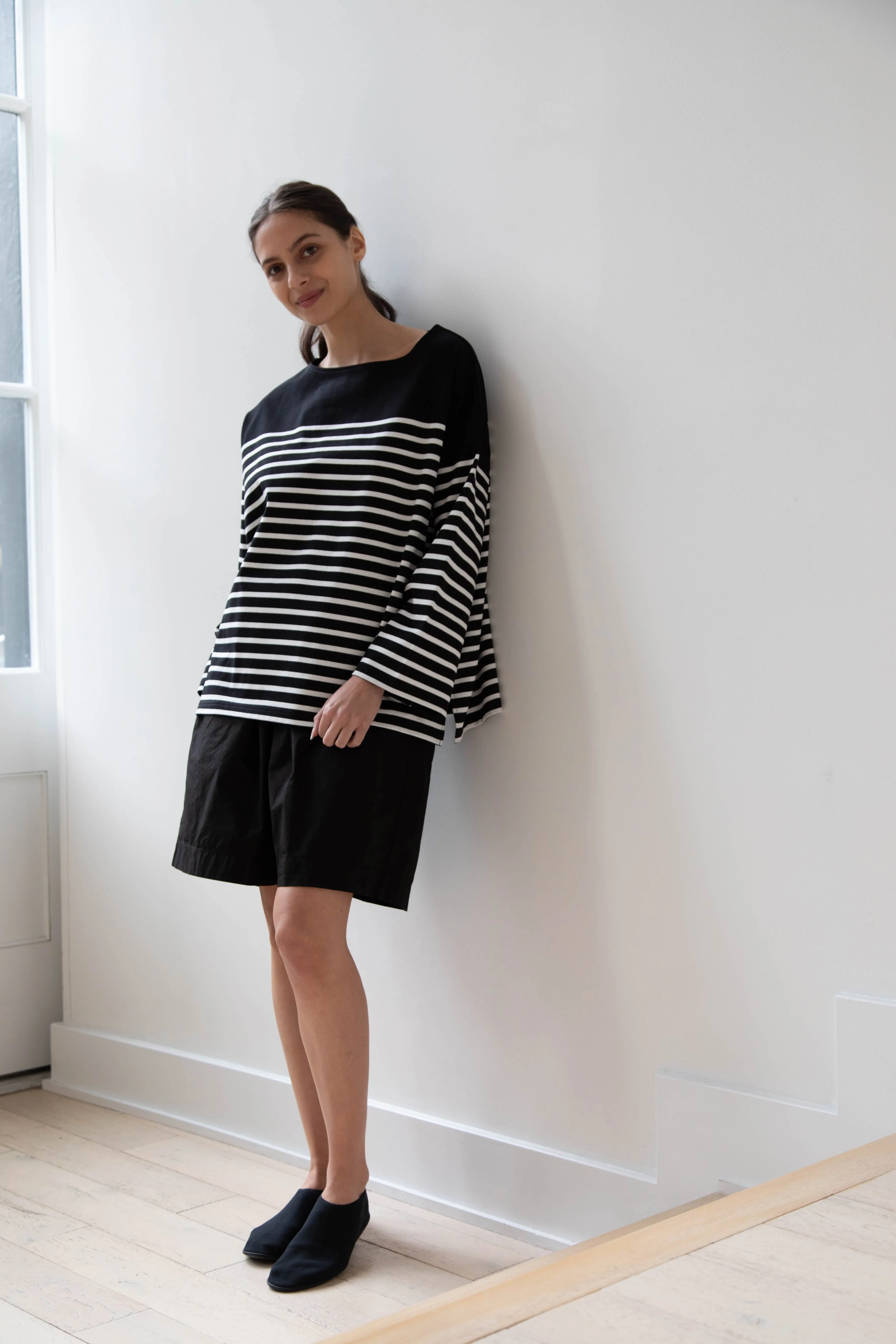 Laboratory | Striped Pullover in Black & White