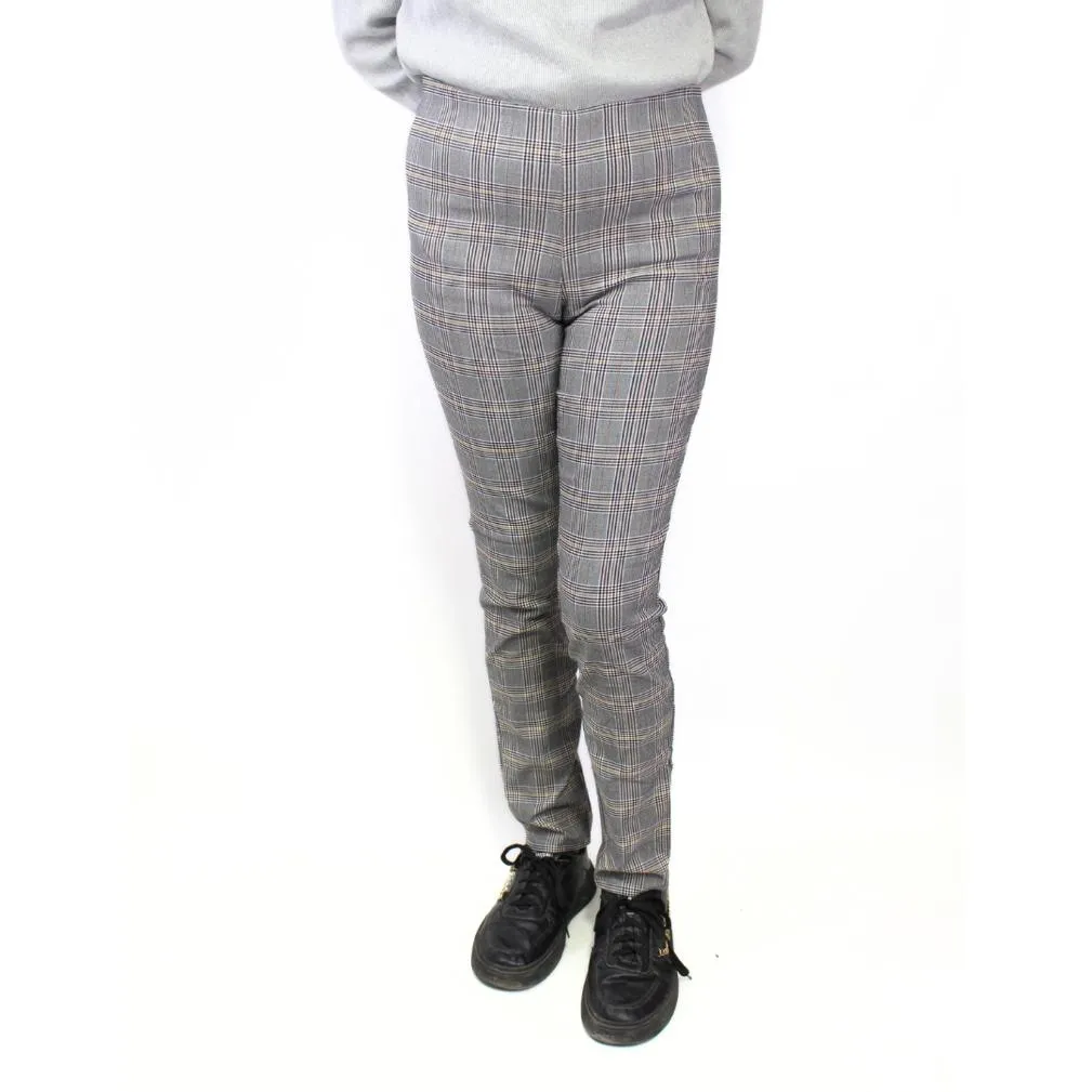 Ladies slim fit checkered pant