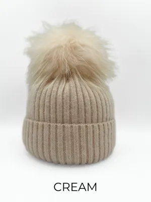 Linda Richards Angora/Wool Hat, Cream