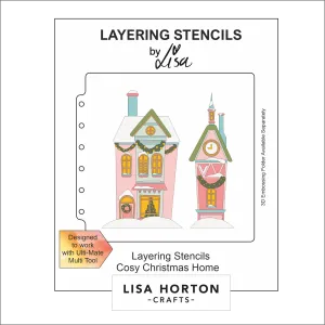 Lisa Horton Crafts Cosy Christmas Home 6x6 Layering Stencils