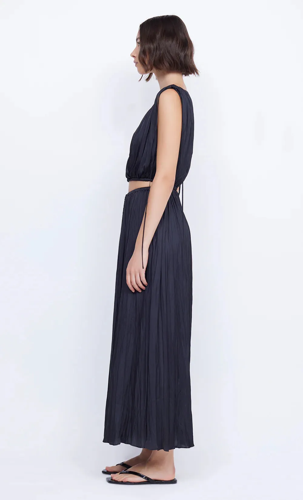 Louann Pleated Skirt - Black