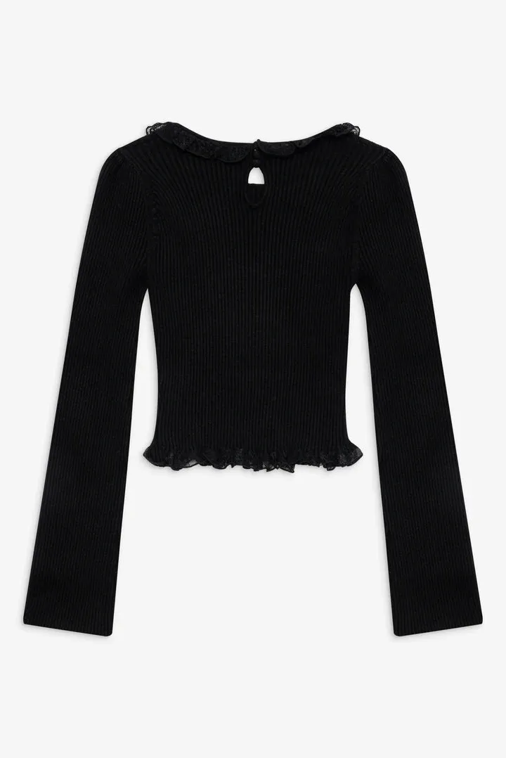 Lyon Knit Top in Black