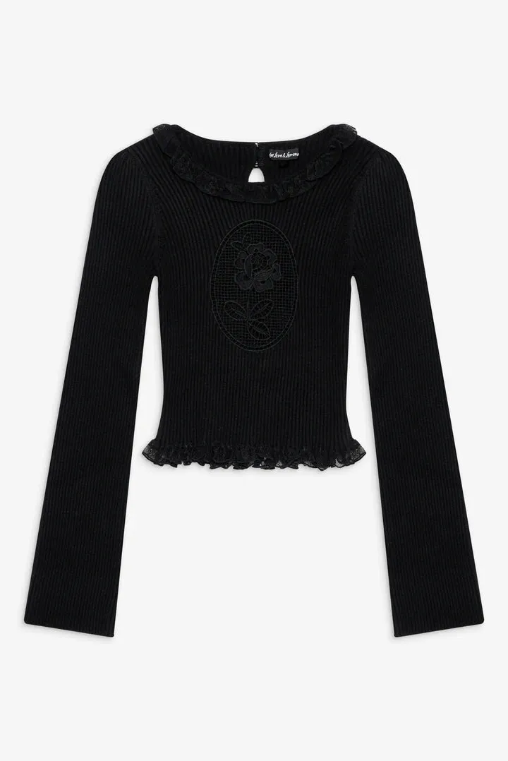 Lyon Knit Top in Black