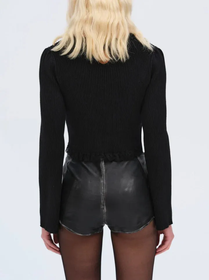 Lyon Knit Top in Black