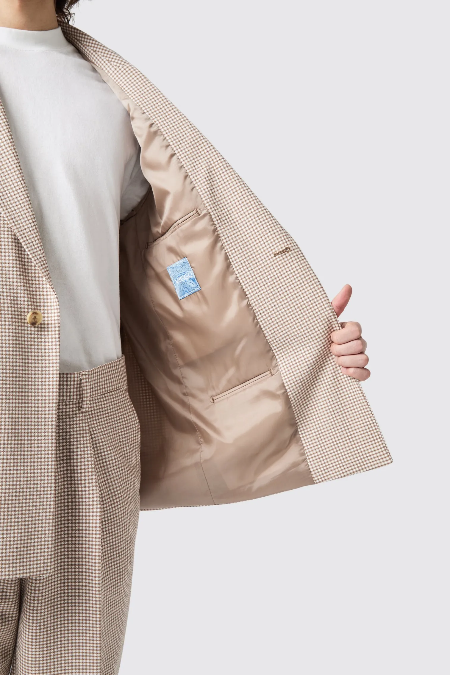 Maldini Oversized Brown Check Suit