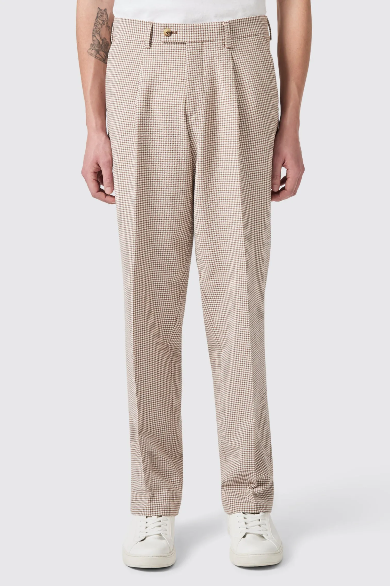 Maldini Oversized Brown Check Suit