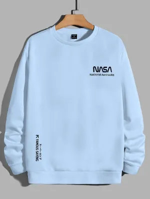 Manfinity Homme Men's Loose Fit Letter Print Sweatshirt