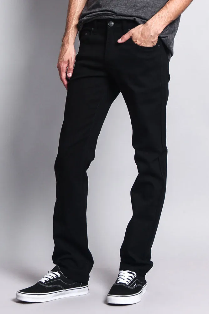 Men's Slim Fit Colored Jeans (Black)