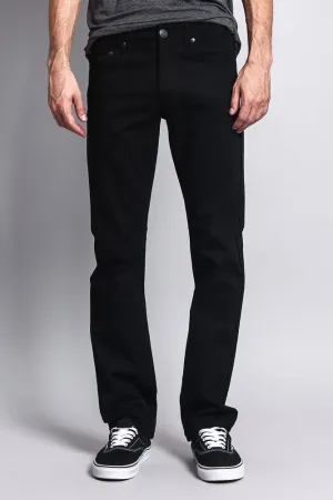 Men's Slim Fit Colored Jeans (Black)