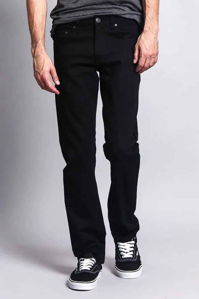Men's Slim Fit Colored Jeans (Black)
