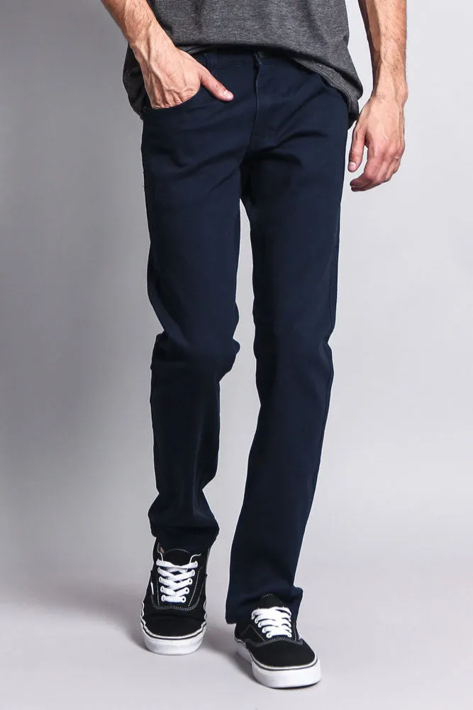 Men's Slim Fit Colored Jeans (Navy)