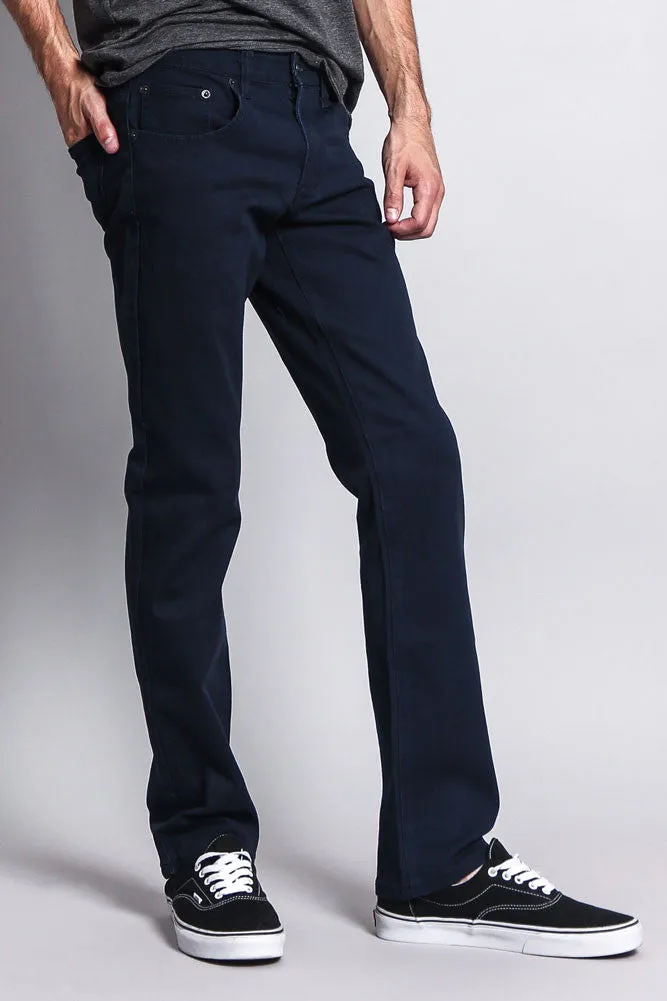 Men's Slim Fit Colored Jeans (Navy)