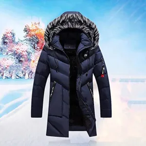 Men's Stylish Warm Hooded Winter Coat with Faux Fur and Fleece Lining | Ideal for Autumn/Winter