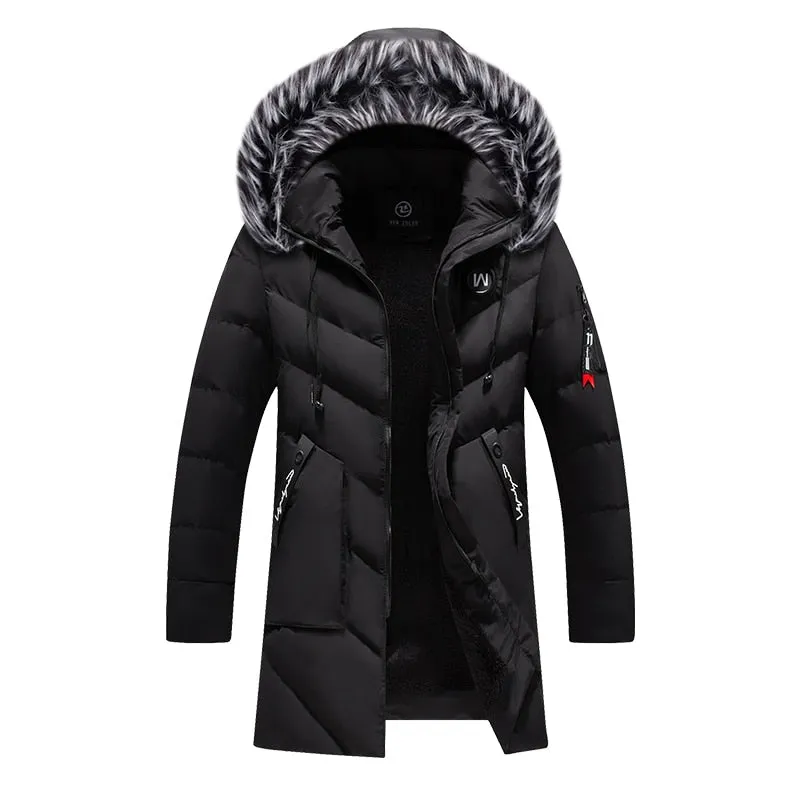 Men's Stylish Warm Hooded Winter Coat with Faux Fur and Fleece Lining | Ideal for Autumn/Winter