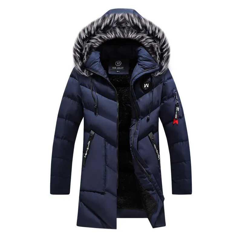 Men's Stylish Warm Hooded Winter Coat with Faux Fur and Fleece Lining | Ideal for Autumn/Winter