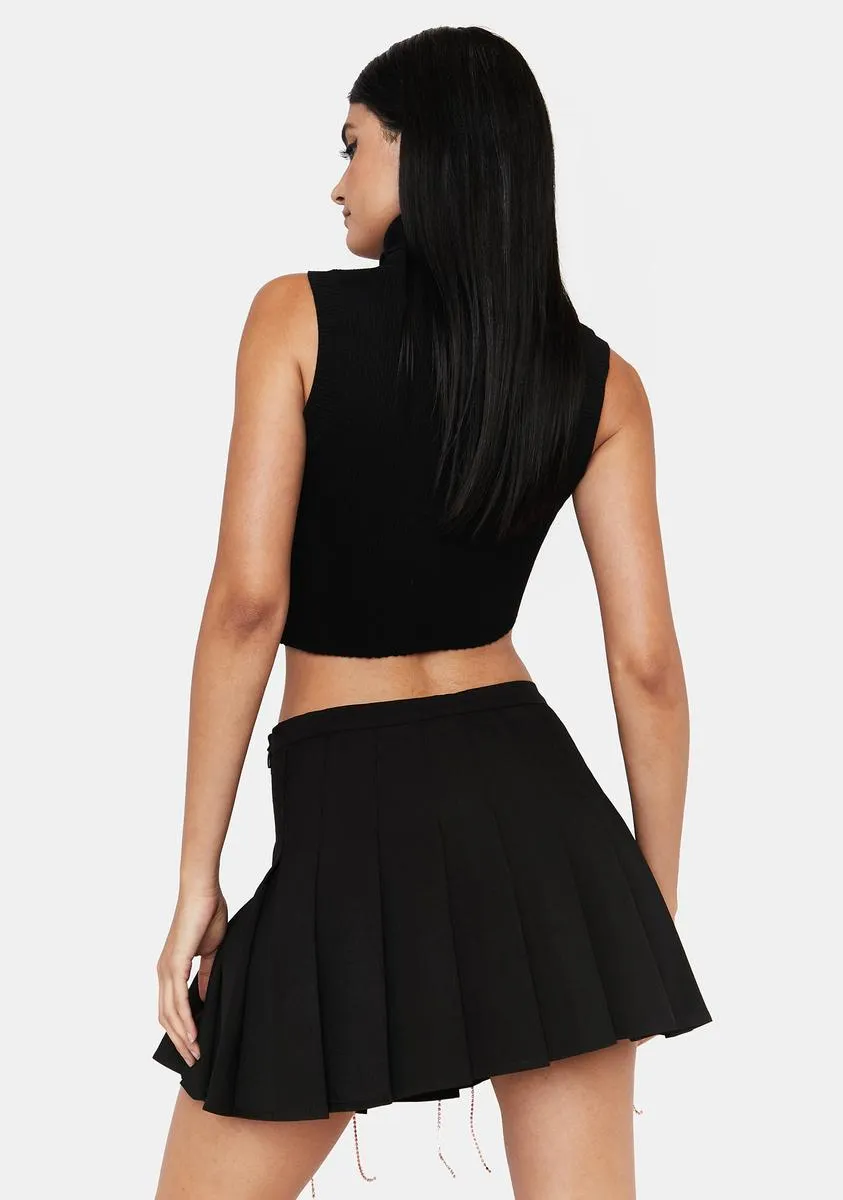 Midnight Pieces Of Magic Rhinestone Mini Skirt
