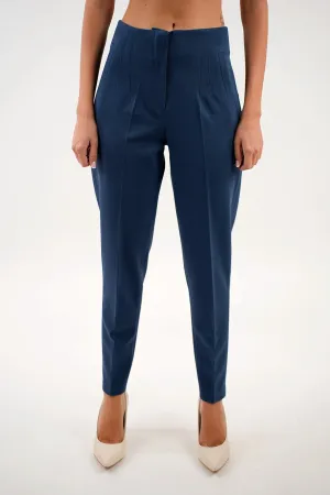 Navy Classy Pant With Zipper To Close