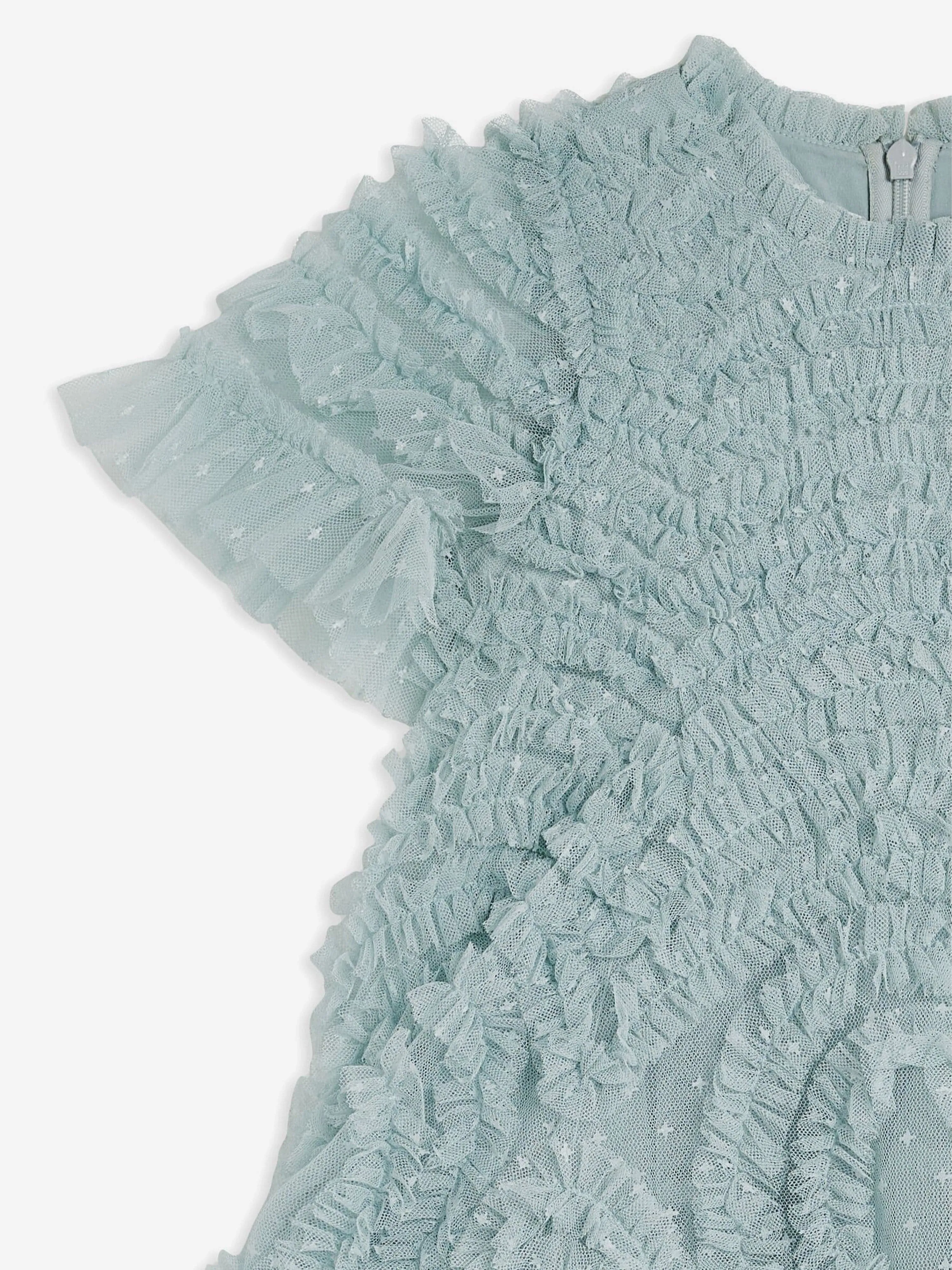 Needle & Thread Girls Verity Ruffle Dress in Blue