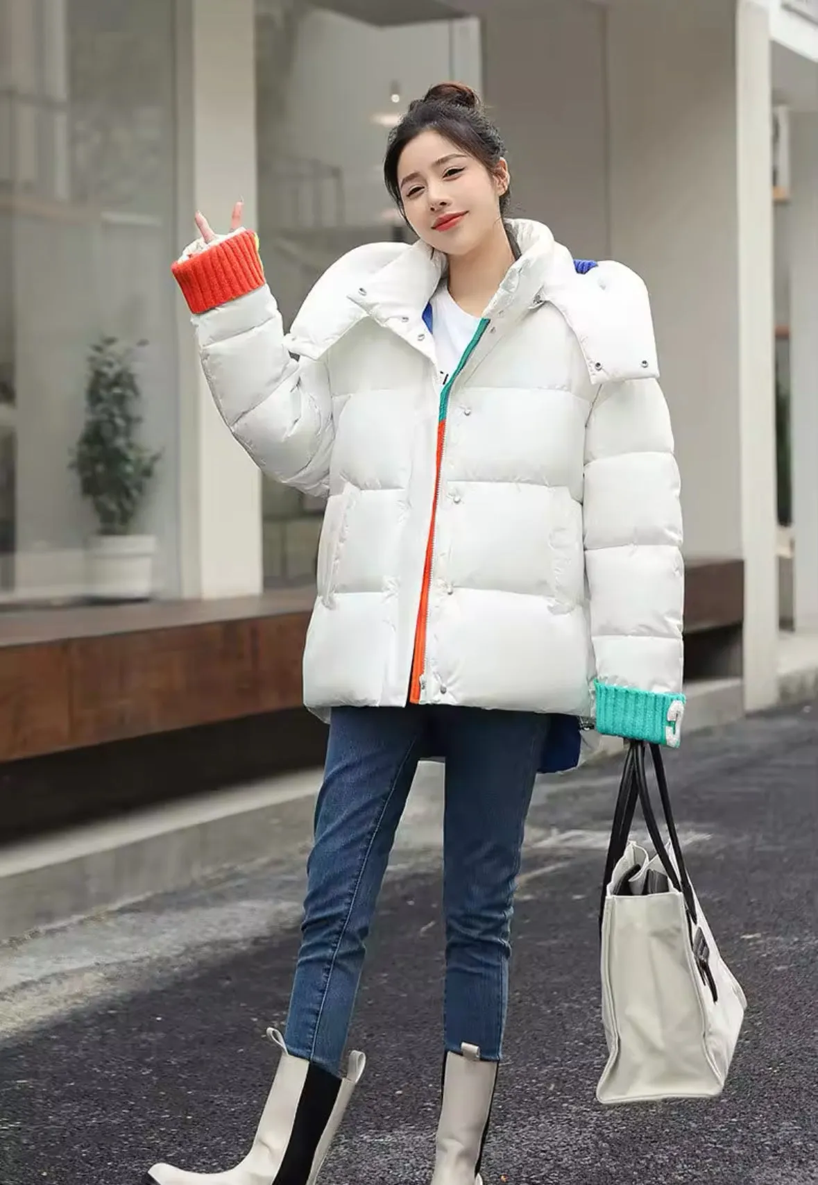 Night In Colorado Hooded Puffer Jacket