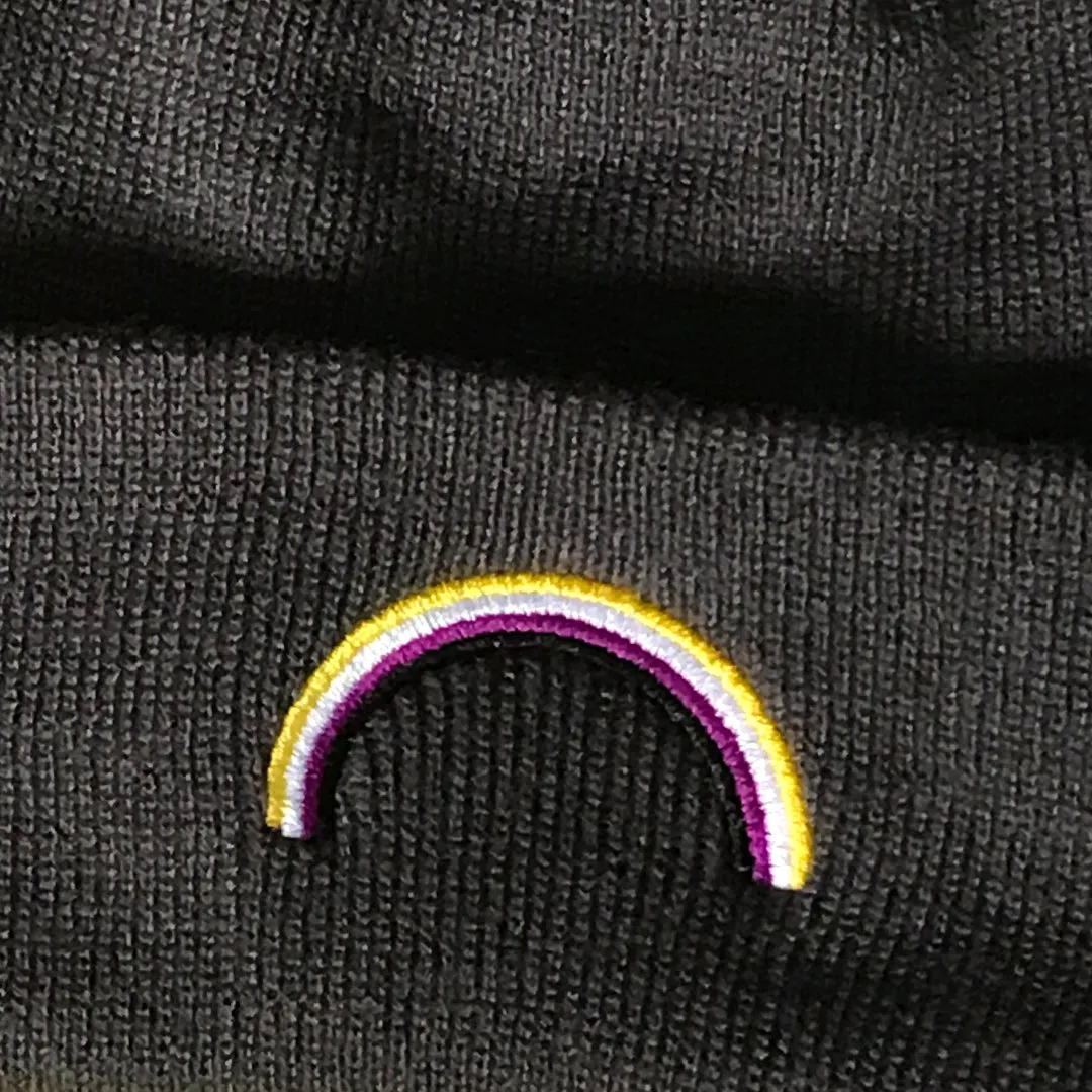 Non Binary Rainbow Beanie Hat
