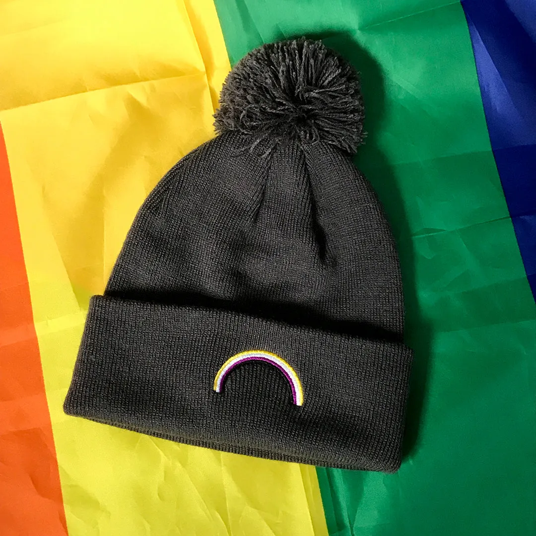 Non Binary Rainbow Beanie Hat