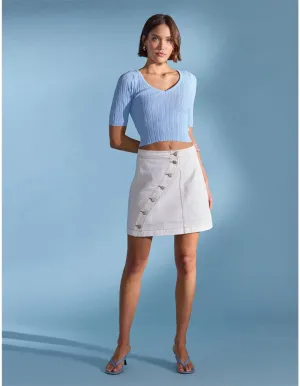 Odessa knit tee - Sky blue
