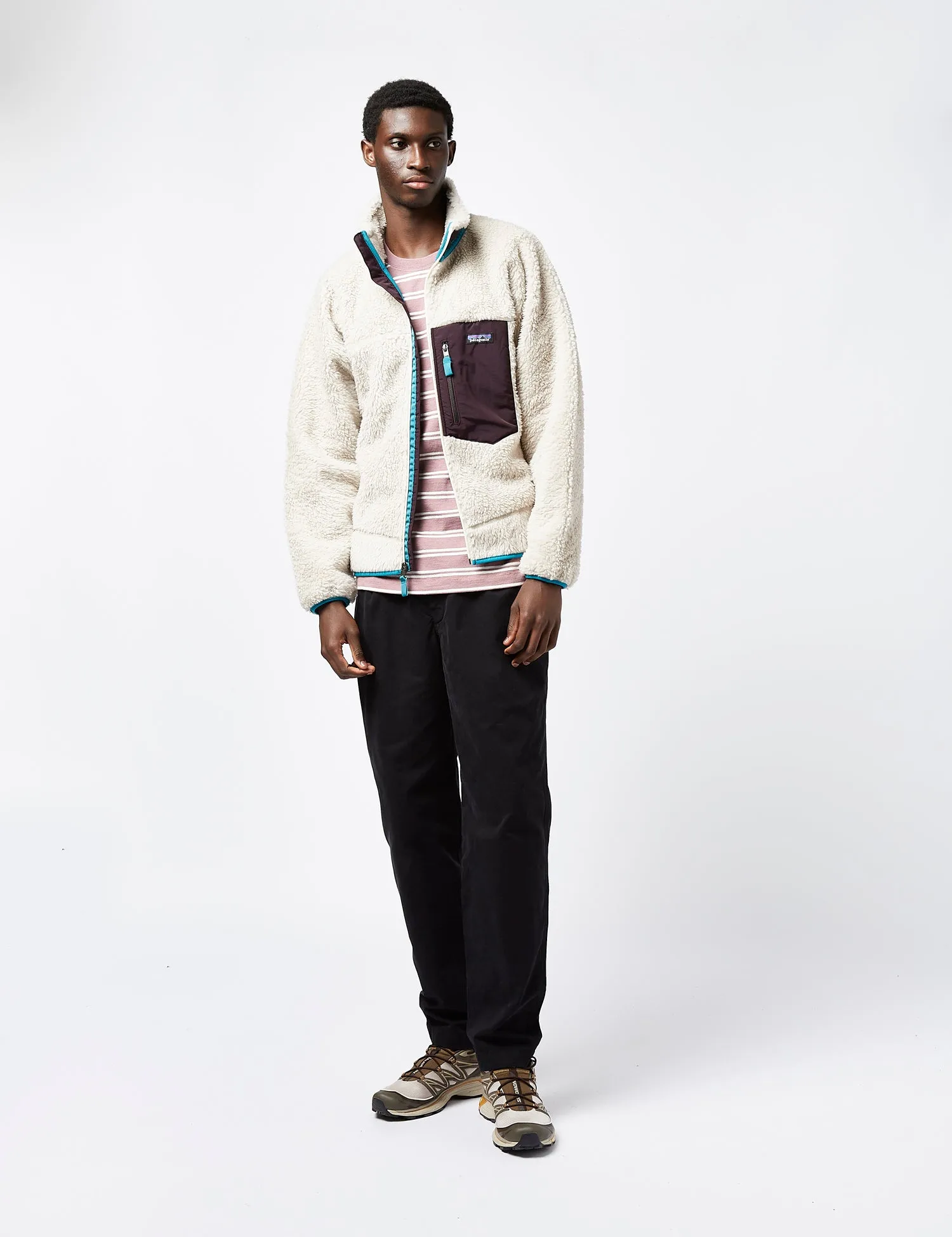 Patagonia Classic Retro-X Jacket - Natural/Obsidian Plum