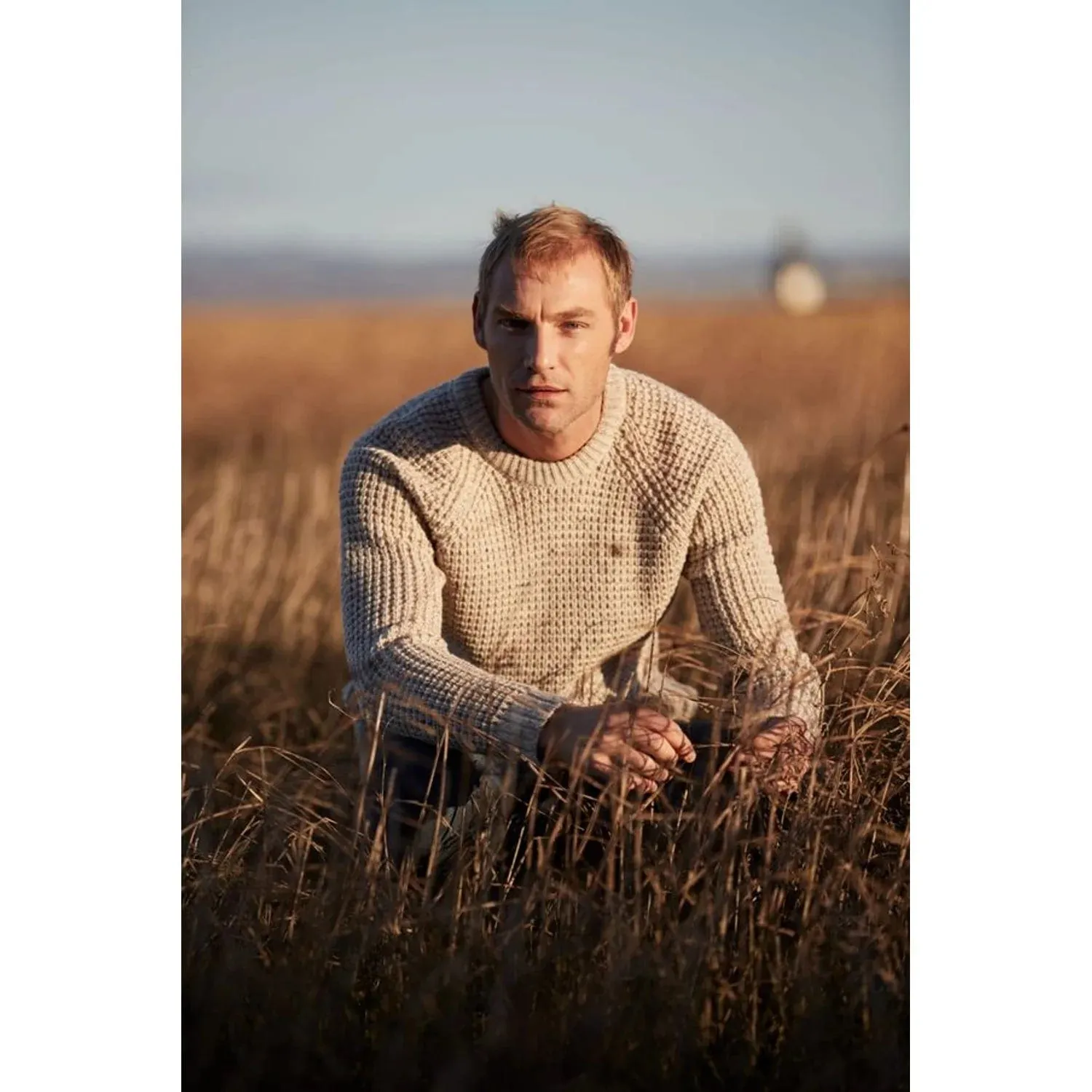Peregrine Waffle Crew Knit Skiddaw