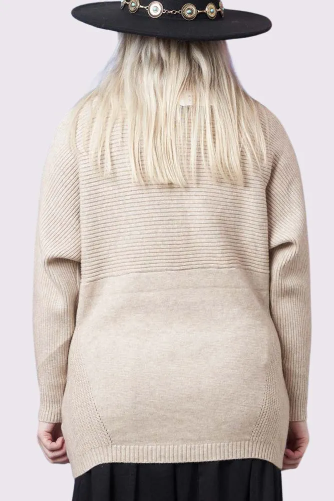 Plain Ribbed Collar Jumper