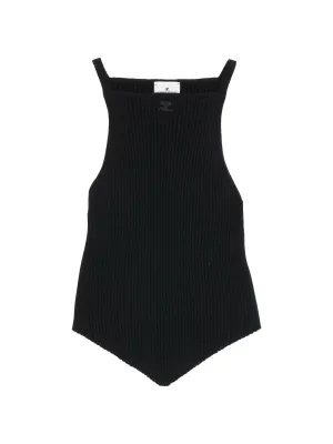 Pointy Rib Knit Top