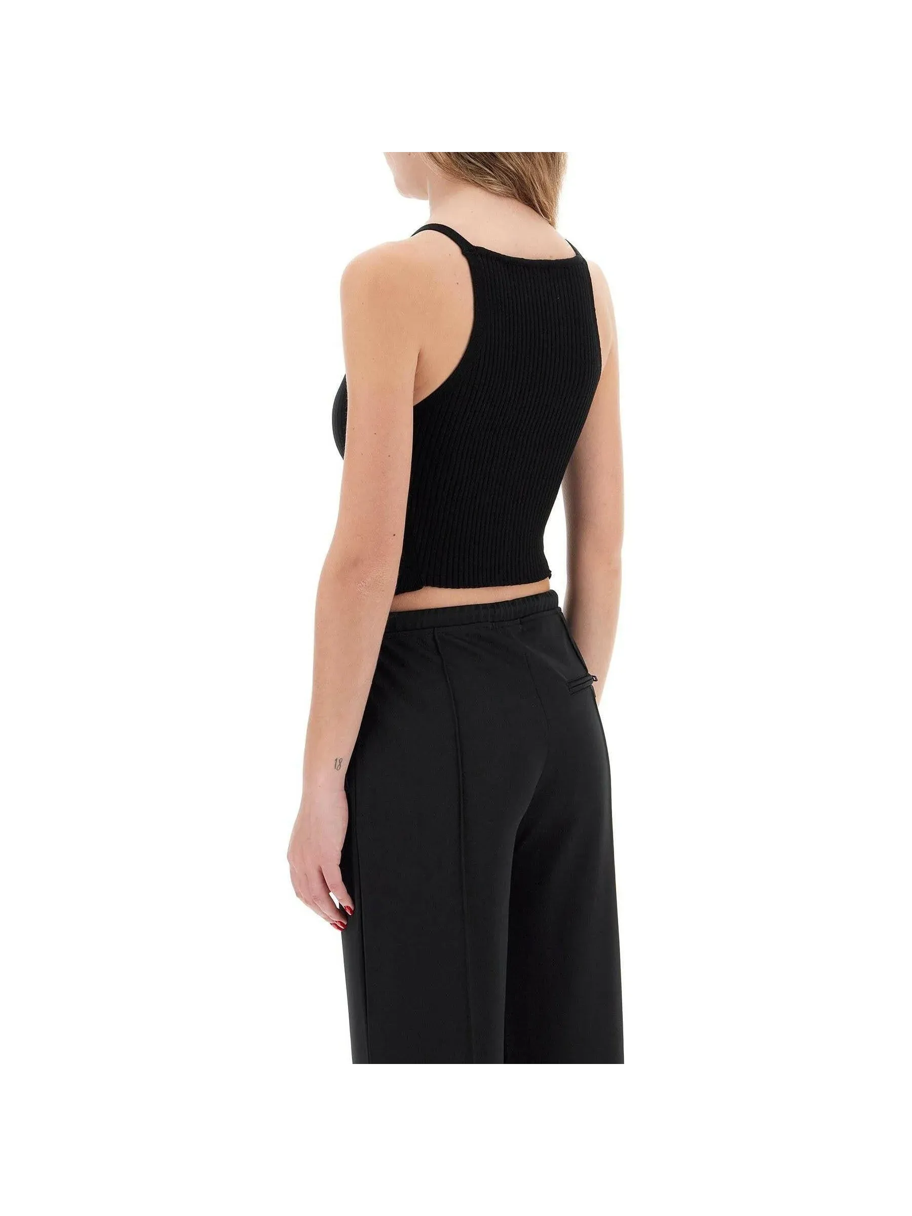 Pointy Rib Knit Top