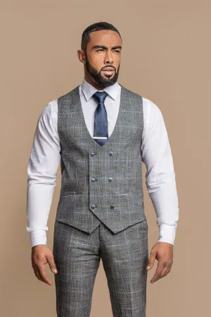 Power Grey Tweed Waistcoat