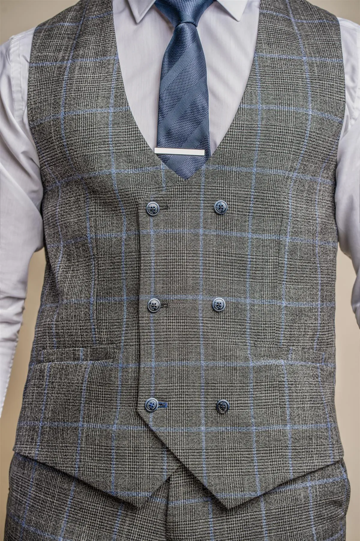 Power Grey Tweed Waistcoat