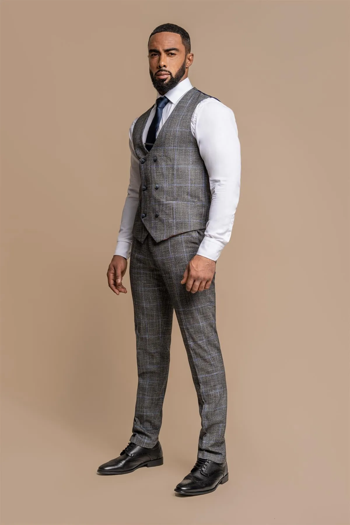 Power Grey Tweed Waistcoat