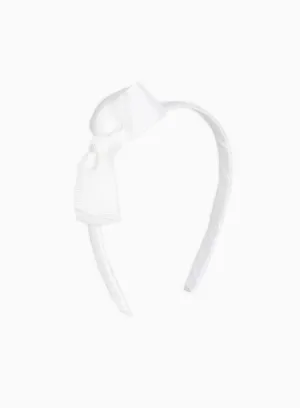Pretty Bow Alice Band in White